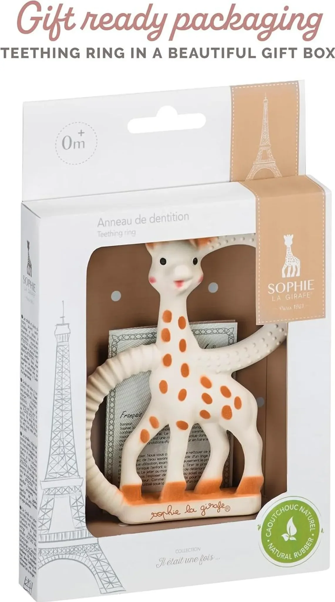 Beißring „Sophie la girafe“ – weich, aus Naturkautschuk